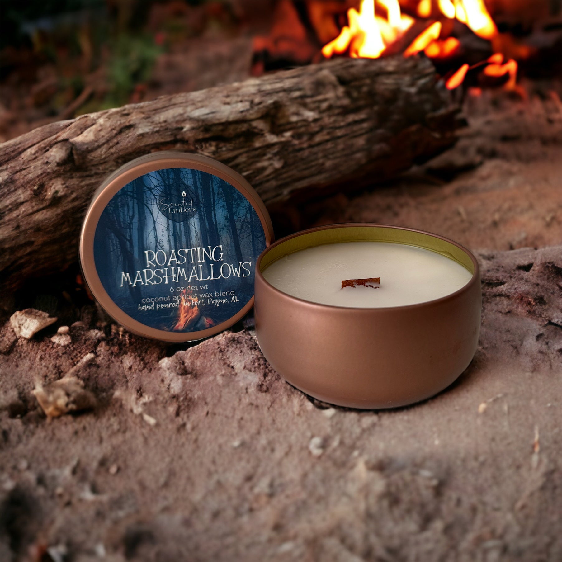 Single Wooden Wick Candles - ShopNow - Scented Embers