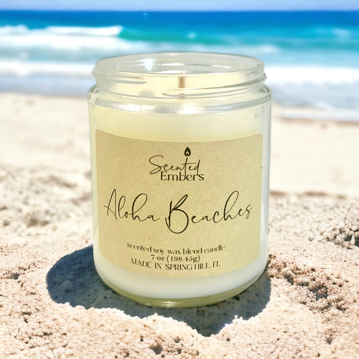 Sea & Sand Candle, Scented Candles, Soy Candles Handmade, Summer Candles,  Beach Candles, Beachy Scent, Home Decor 